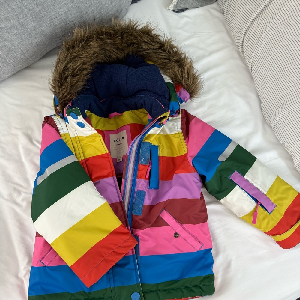 Mini Boden Multicolor Striped Jacket